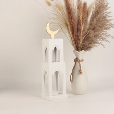9x9x30cm Wooden Ramadan Décor Set | Elegant Islamic Home Decoration