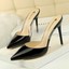 thumbnail 19 - Ladies Perspex Strap Mules Women Pointed Toe High Heels Stilettos Slip On Shoes