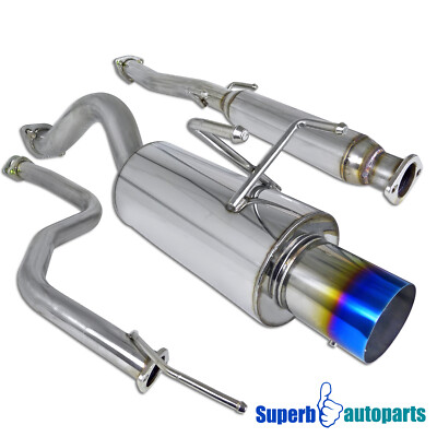 Fits 1992-1995 Honda Civic 3Dr 4'' Burnt Tip Catback Exhaust System