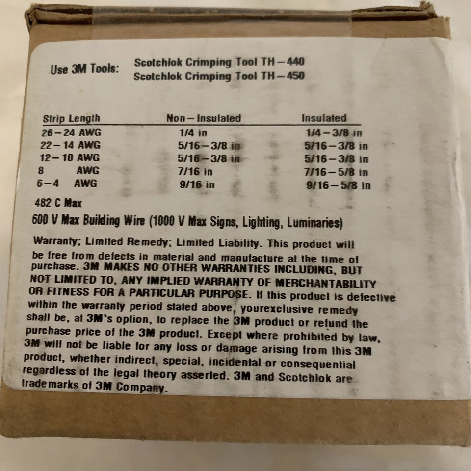 Qty (1000) 3M Scotchlok Female Disconnect Flag, High Temp  MU14-250DFHT/FLAGK - Image 2 of 4