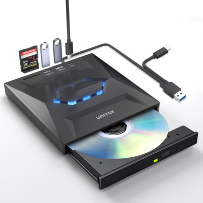 Externes CD/DVD-Laufwerk USB3.0 Typ-C ROM Disc Player Brenner Lesegerät für Laptop PC