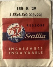 1X 1 Mainspring 1.55 X 0.095  8.5 Watch Spring 290 155 K 29 - 1.55 X 0.095