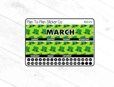 1003-2C~~March 8.5X11 Monthly View Kit Planner Stickers.