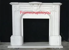 MARBLE VICTORIAN STYLE CARVED FIREPLACE MANTEL - ZH3