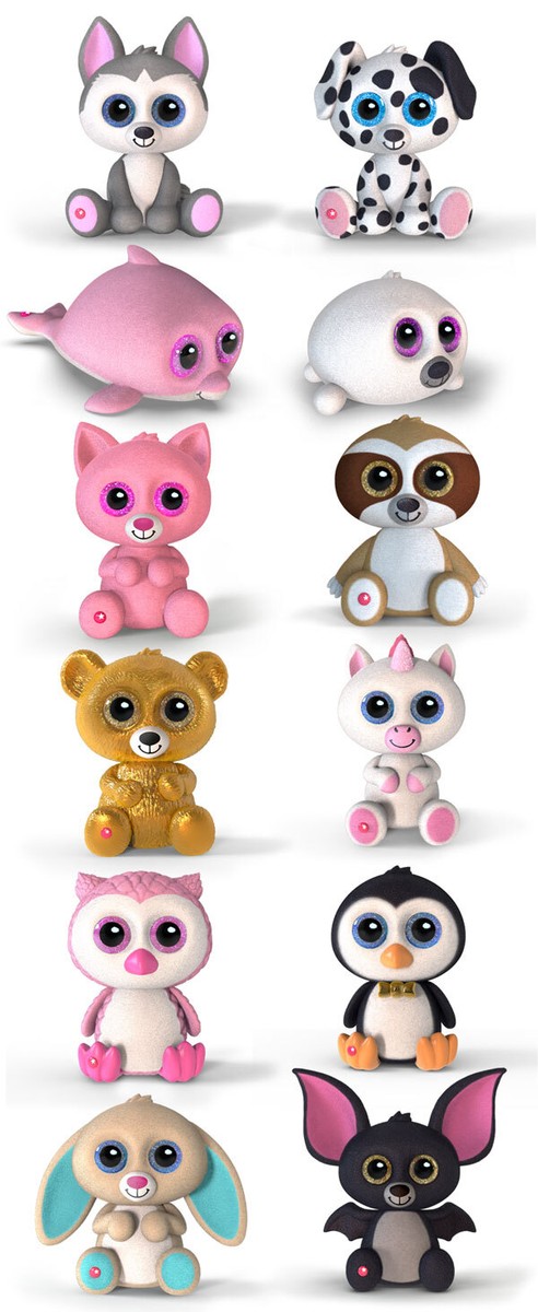 STRONCARD Blue Ocean Glubschis Sammelfiguren - Glitzer Figuren Serie 1