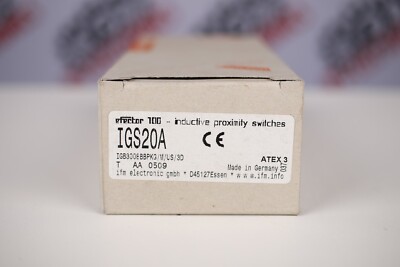 IFM ELECTRONIC EFFECTOR 100 IGS20A (IGB3008BBPKG/M/US/3D) (PROXIMITY SWITCH)