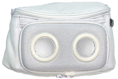 Jammypack X Jammy Blank Fanny Pack Two Audio Speakers Hip Utility One Size White