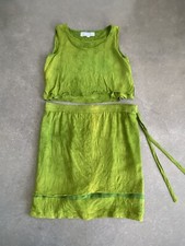 VNTG Dorothy Schoelen PLATINUM 2 piece skirt tank set green women's 6