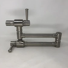 Wall Mounted Kitchen Faucet Brushed Nickel Swing Arm Folding Stretchable