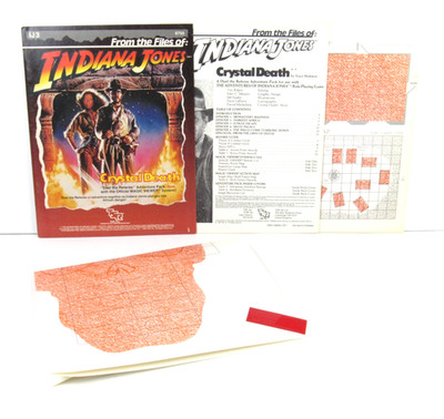 Indiana Jones RPG IJ3 Crystal Death 1984 TSR6753 Has Map & Viewer