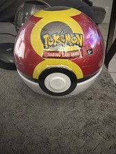 Pokemon TCG PokeBall Tin New Factory Sealed 3 Booster Packs & 2 Sticker Sheets
