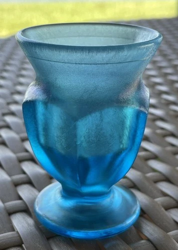 Vintage Fenton Celeste Blue Stretch Glass Toothpick. Very Rare and Perfect!