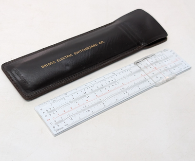 #ad Diwa vintage slide rule with case for Briggs Electric Switchboard Co. Denmark $29.99