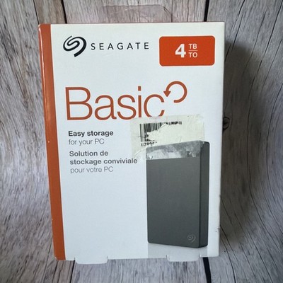 Seagate 4TB Basic External Hard Drive USB 3.0   Portable HDD 4000GB Silver HDD