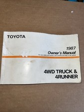 1987 Toyota Truck Owners Manual 4wd Truck 4runner