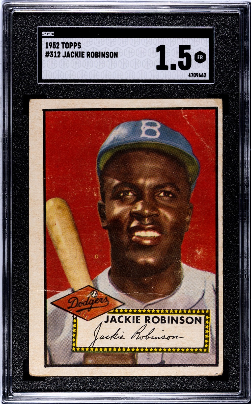 1952 Topps #312 Jackie Robinson SGC 1.5