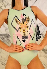 Plum Gymnastics Leotard Adult Extra Small AXS Competition Dance Ballet NWT