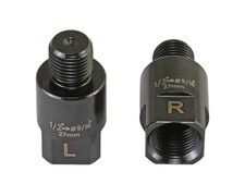 Black 27mm Bike Bicycle Pedal Adapter Fits 1/2" Cranks 9/16" Bike Pedals