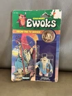 1985 Kenner Star Wars Ewoks Logray Coin MOC Sealed TV Series Vintage Torn Card
