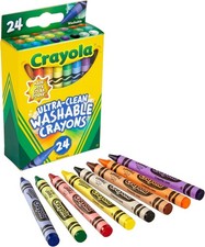 Crayola Washable Crayons, School Supplies, 24 Count