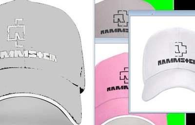 RAMM STEIN - Basecap, Hardrock, Sticker, Rosenrot, Mütze, Hut, 3 Farben