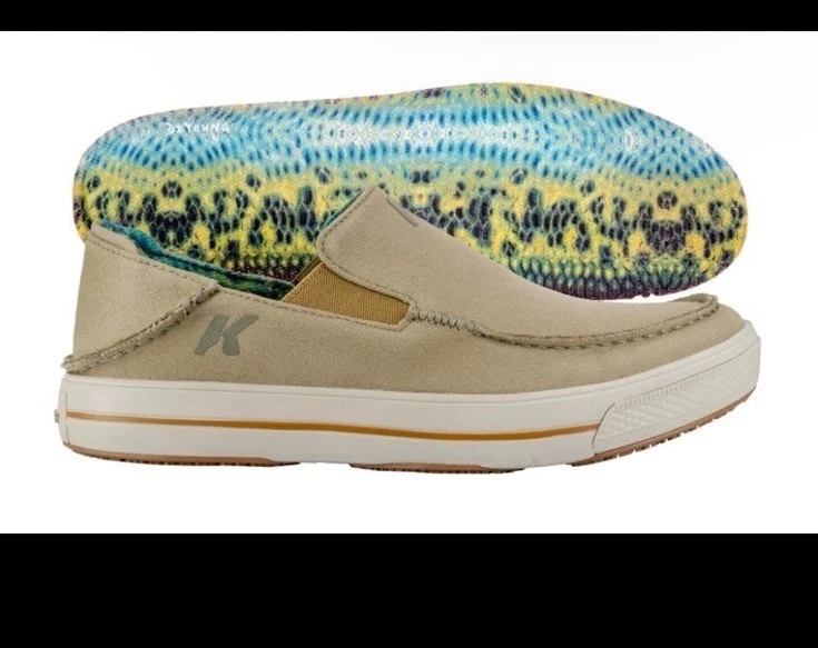 KORKERS FISH MOC DEYOUNG BASS WITH FIXED KLING-ON DECK SOLE SIZE 13