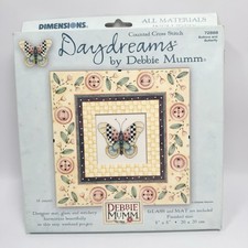 Dimensions Daydreams 72888 Buttons Butterfly Counted Cross Stitch Kit 8 x8