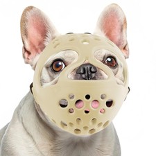 BARKLESS Short Snout Dog Muzzle, Khaki