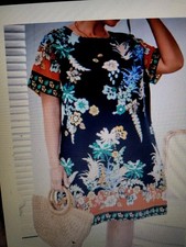 3XL (18) Chic Retro Bodycon Floral Print Plus Trendy Dress nifp
