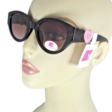 JUICY Tortoise Shell Marielle Sunglasses Gold Logo on Pink Enamel Heart X71277