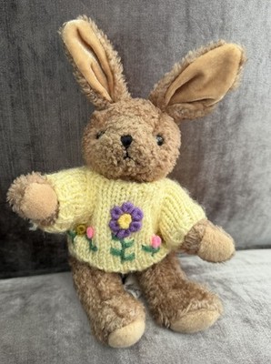 Chrisha Cherish A Playful Plush Bunny Sweater Stuffed Animal 1988 Easter 10  Toy