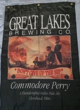 Great Lakes Brewing Co Nylon Flag 30"x43" Don't Give up the Sip Commodore Perry