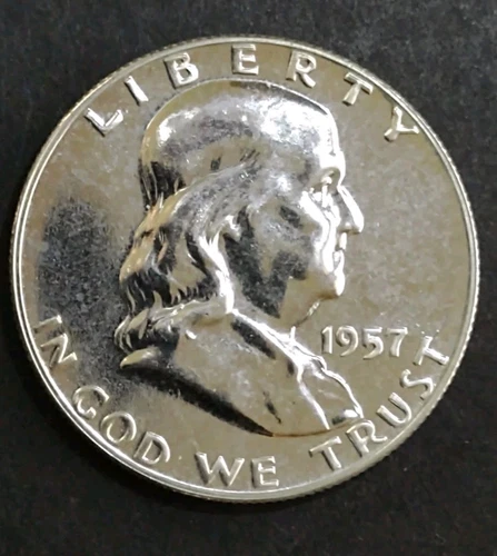 1957 franklin half dollar proof