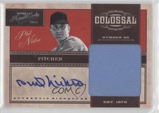 2011 Playoff Prime Cuts Colossal Materials Signatures 4/10 Phil Niekro Auto 12xz