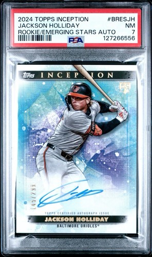 Topps 2024 Inception Jackson Holliday Rookie Auto /299 PSA 7 Orioles