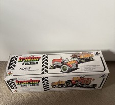 Kovap 1/25 Blacha Zetor Farm Traktor Tracker z przyczepą Napęd mechanizmowy -oryginalne opakowanie-