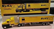 Vintage 1994 #T135 Slick 50 Racing Transporter Semi Truck 1/64 Rickie Smith