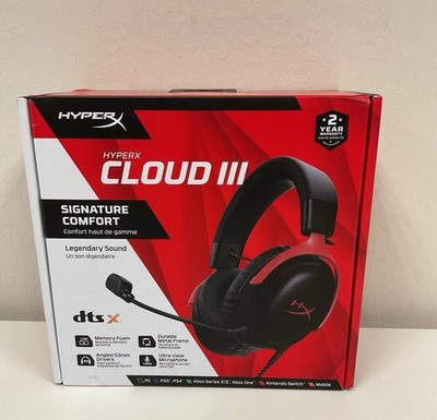HyperX Cloud III Over-Ear Gaming Headset - Black/Red T2-03