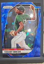 2025 Panini Prizm - Yordanny Monegro, Yordanny Monegro #25 Blue Ice Prizm (RC)