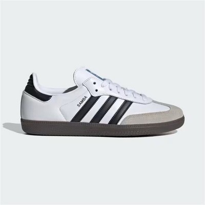 adidas Samba OG White Black Grey Leather Low Top Breathable Soccer Sneakers