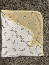 VTG Carter’s Emu Namae Reversible Yellow/White Giraffe Cotton Baby Blanket