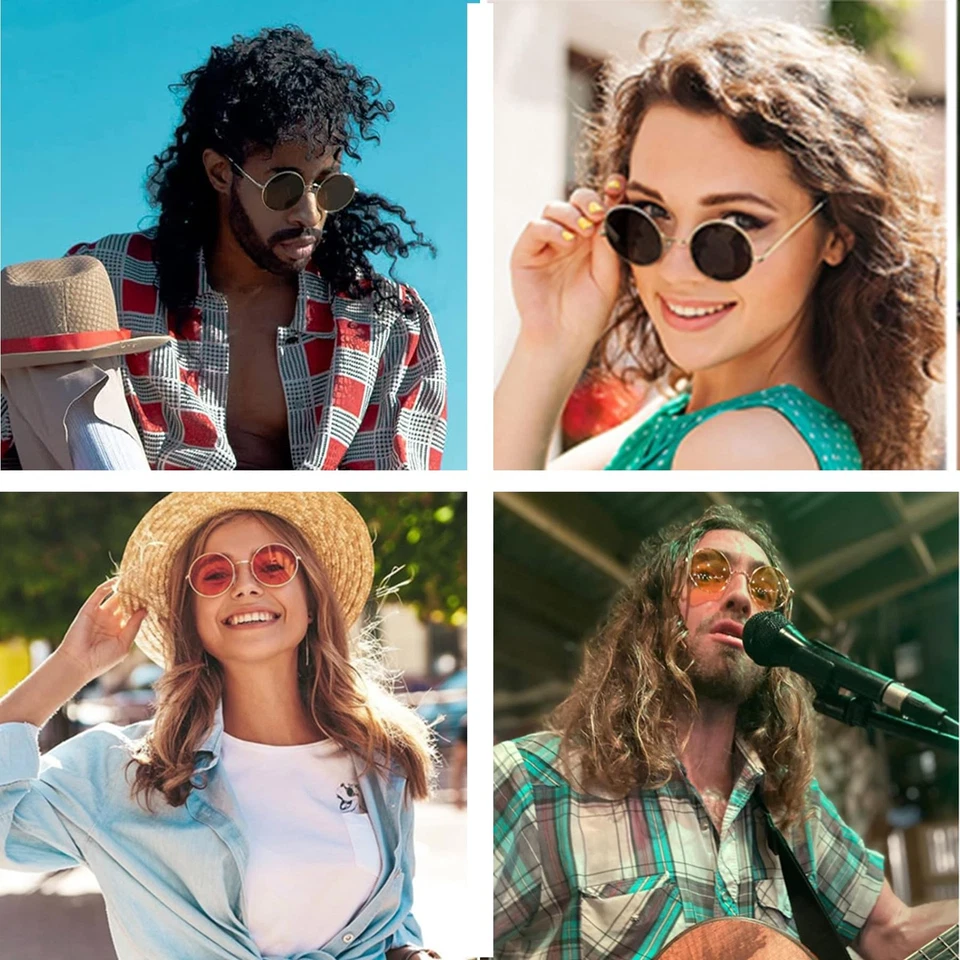 Retro Runde Polarisierte Sonnenbrillen 60er/70er Jahre Herren Damen – Lennon ... - Bild 3 von 4
