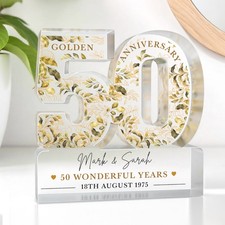 50th Golden Wedding Anniversary Gifts Personalised Presents 50 Years Fiftieth