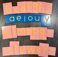 Montessori Lowercase Sandpaper Letters