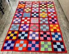 VTG Handmade Crazy Puff Patchwork Bubble Full...