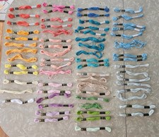 Lot 50 EMBROIDERY THREAD Skeins Floss Needlepoint Cross Stitch Bracelet