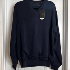 Greg Norman Natural Performance Navy Pima Cotton Pullover. Size Large. NWT.