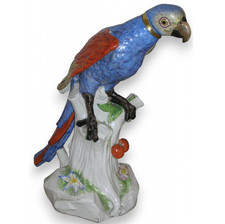 Antique 19th Century Samson Paris Porcelain Parrot Figurine After Meissen 16.5"
