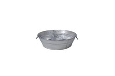 Behrens 101LFT 1 Qt. Hot Dipped Steel Low Flat Tub, Silver