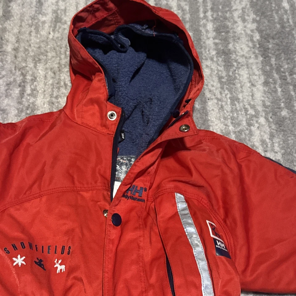 Traje de Nieve Helly Hansen Niños Talla 82/3 Rojo Azul Impermeable Aislado Una Pieza Foto 2 de 4